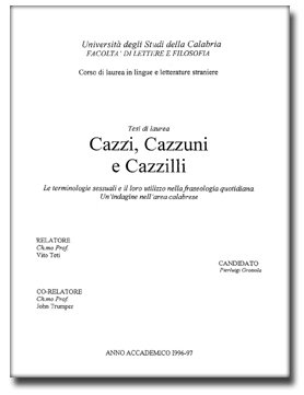 SEZIONE TESI DI LAUREA - Vincenzo Squillacioti