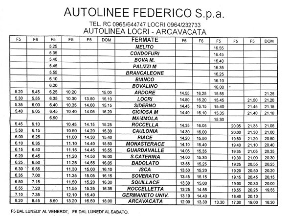 AUTOLINEE FEDERICO S.P.A. - DIREZIONE